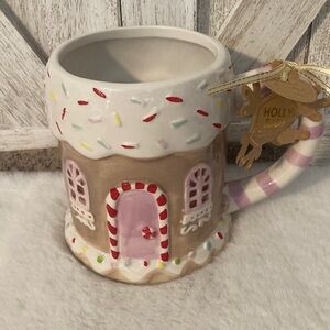 Holly & Joy Gingerbread House Mug